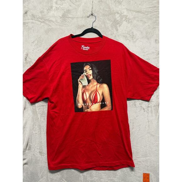 Popular Demand Graphic Red T-Shirt Men XL - Picture 1 of 11